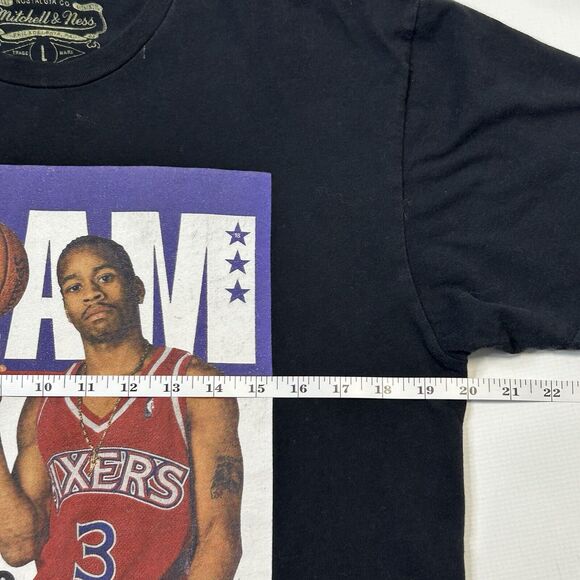 Mitchell Ness Allen Iverson Large Black T Shirt Slam Magazine 76ers Whos Afraid - Picture 7 of 7